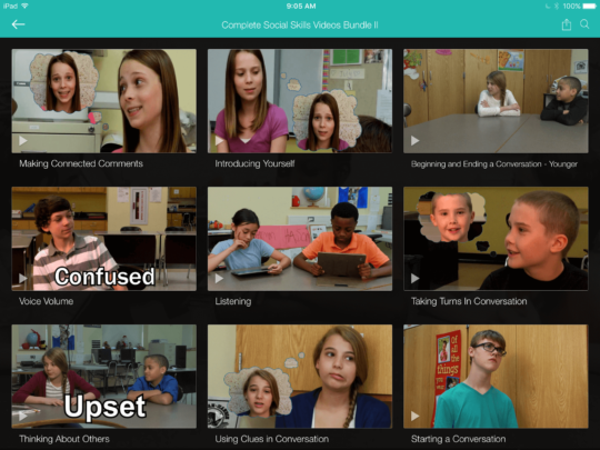 List of videos. Notice the magnifying glass in the upper right?