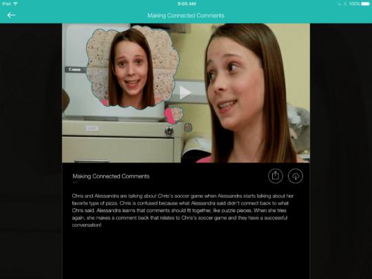View a video, read the description, sync for offline use