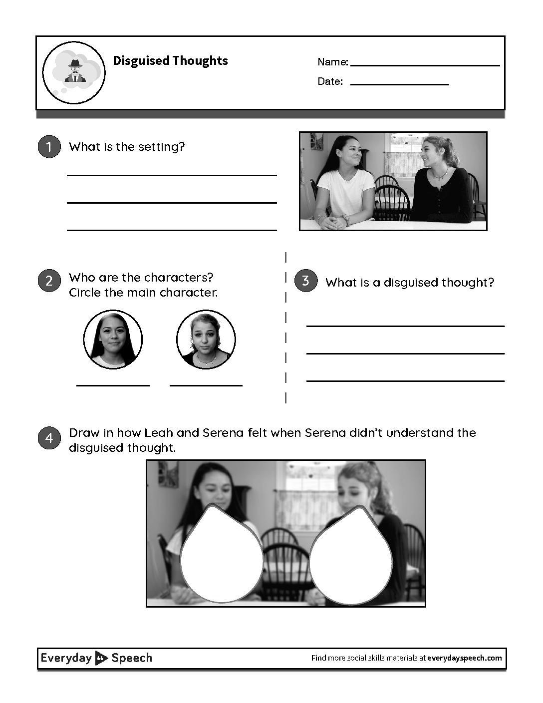 Lesson Plan: Disguised Thoughts - Everyday Speech