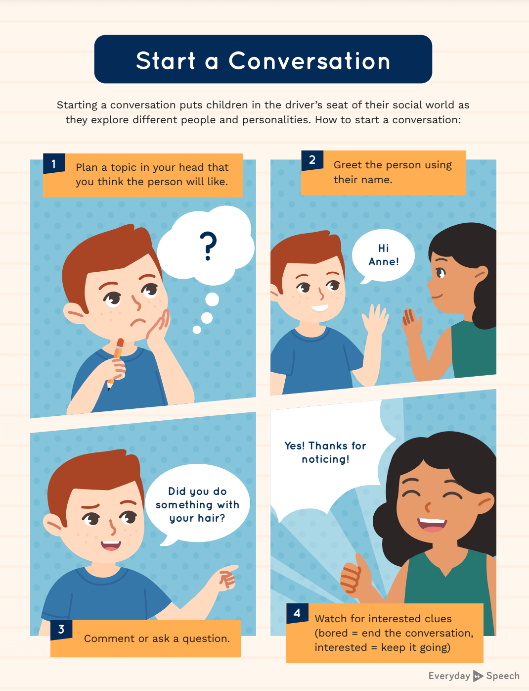 Free High School Starting Conversations Material | Everyday Speech