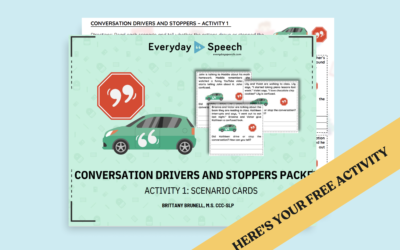 Conversation Skills Activity for High School: Conversation Drivers and Stoppers