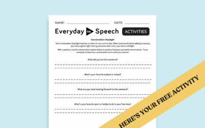 Conversation Skills Activity for High School: Conversation Stoplight