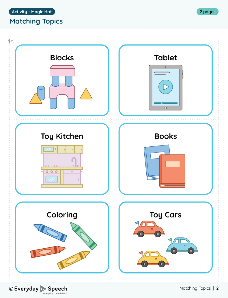 Free Preschool Conversation Topics Worksheet PDF Everyday Speech