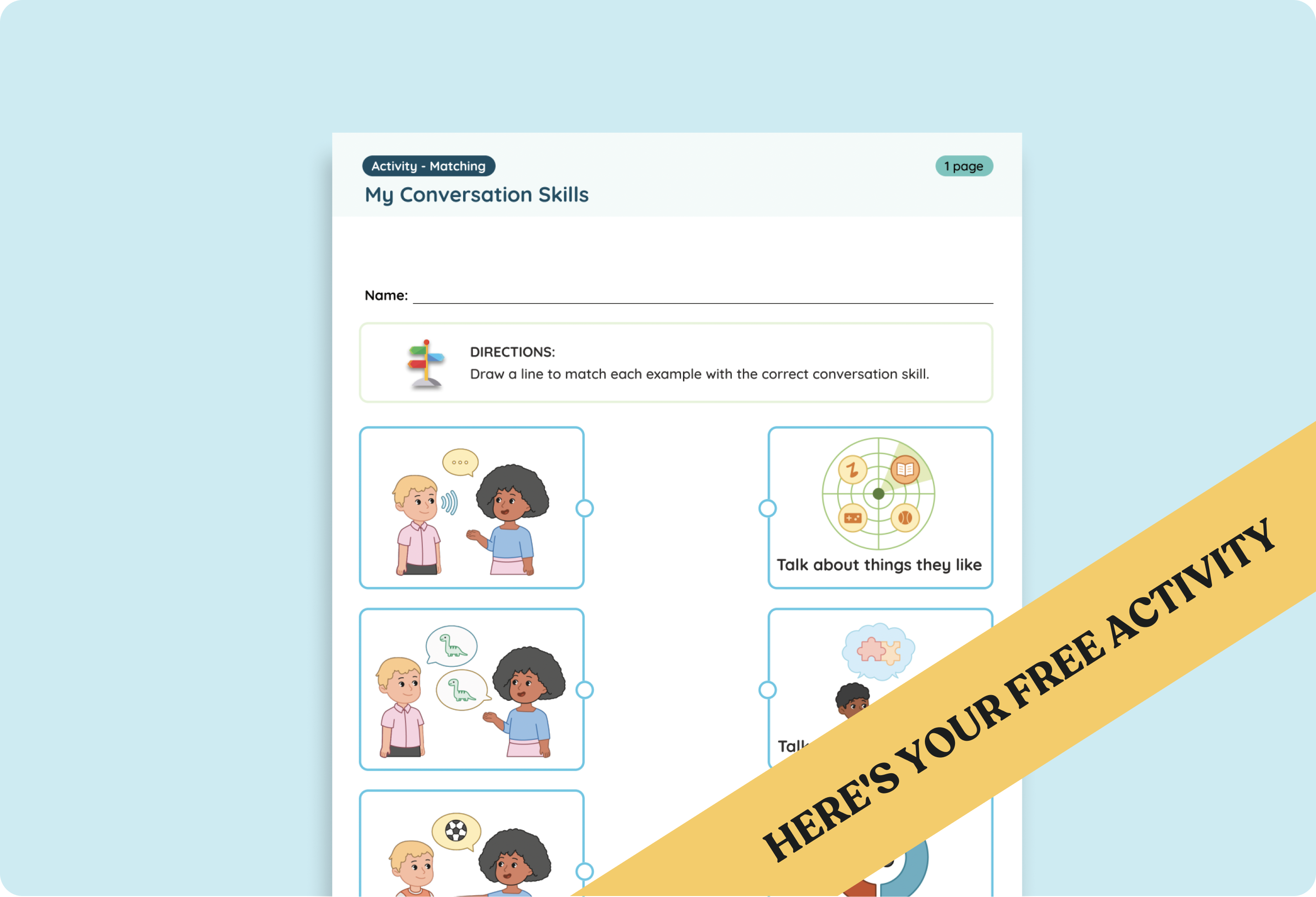 Elementary Conversation Skills Lesson: Sharing a Conversation