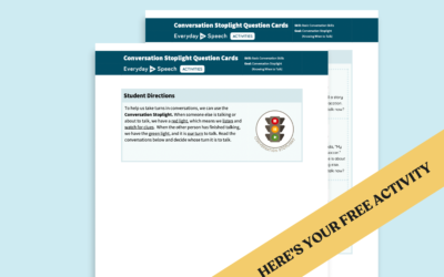 Conversation Skills Activity for Middle School: Conversation Stoplight Question Cards