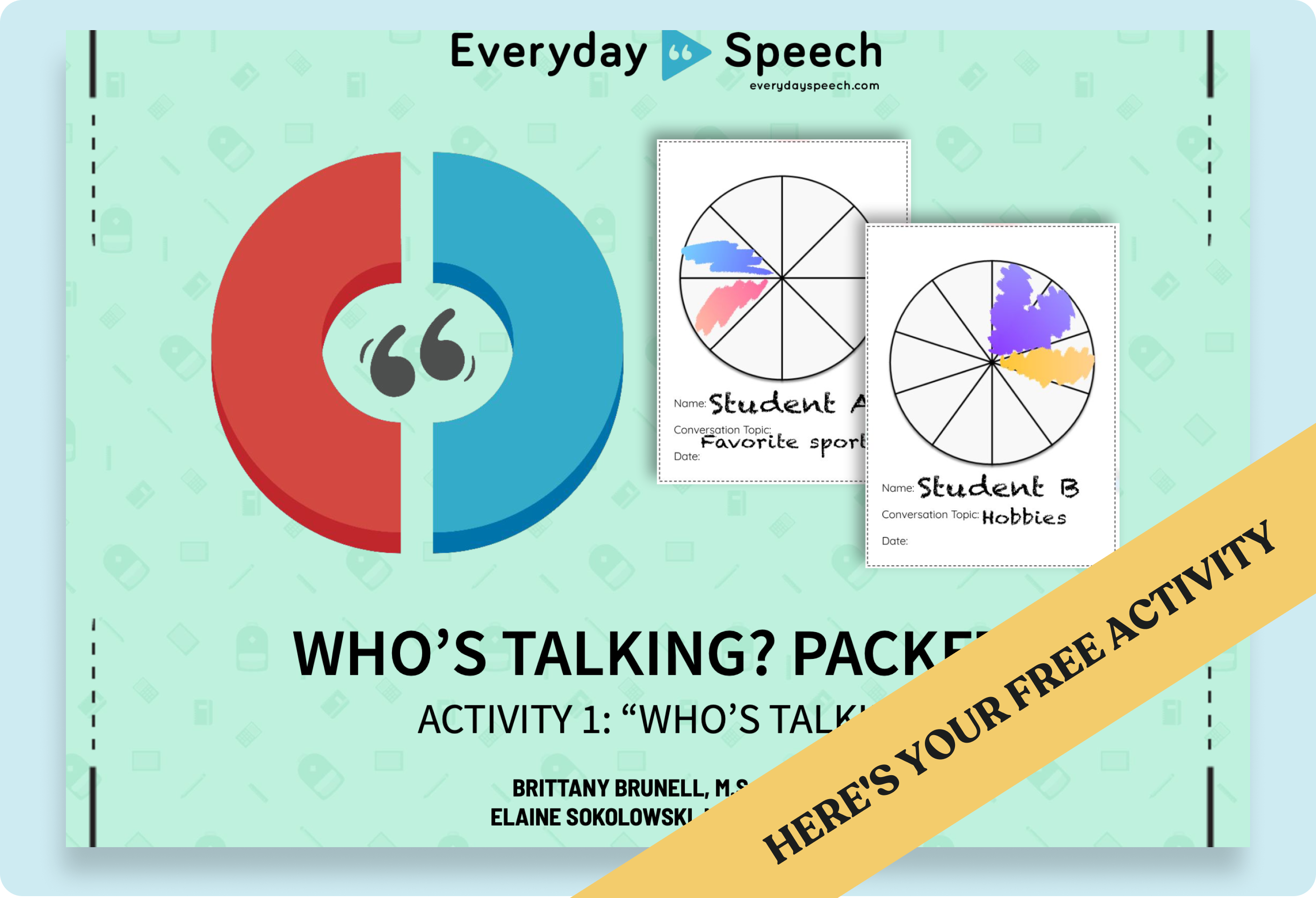 Partner Conversation Activity for Middle School: Free Conversation Share Packet