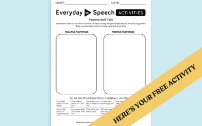 Free High School Worksheet: Teach Students How to Practice Positive Self-Talk