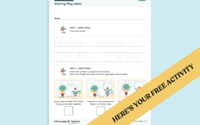 Preschool Social Skills Activity: Sharing Play Ideas