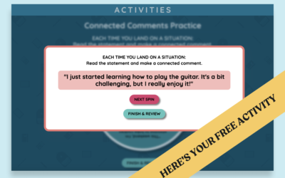 Conversation Skills Activity for Middle School: Connected Comments Spinner