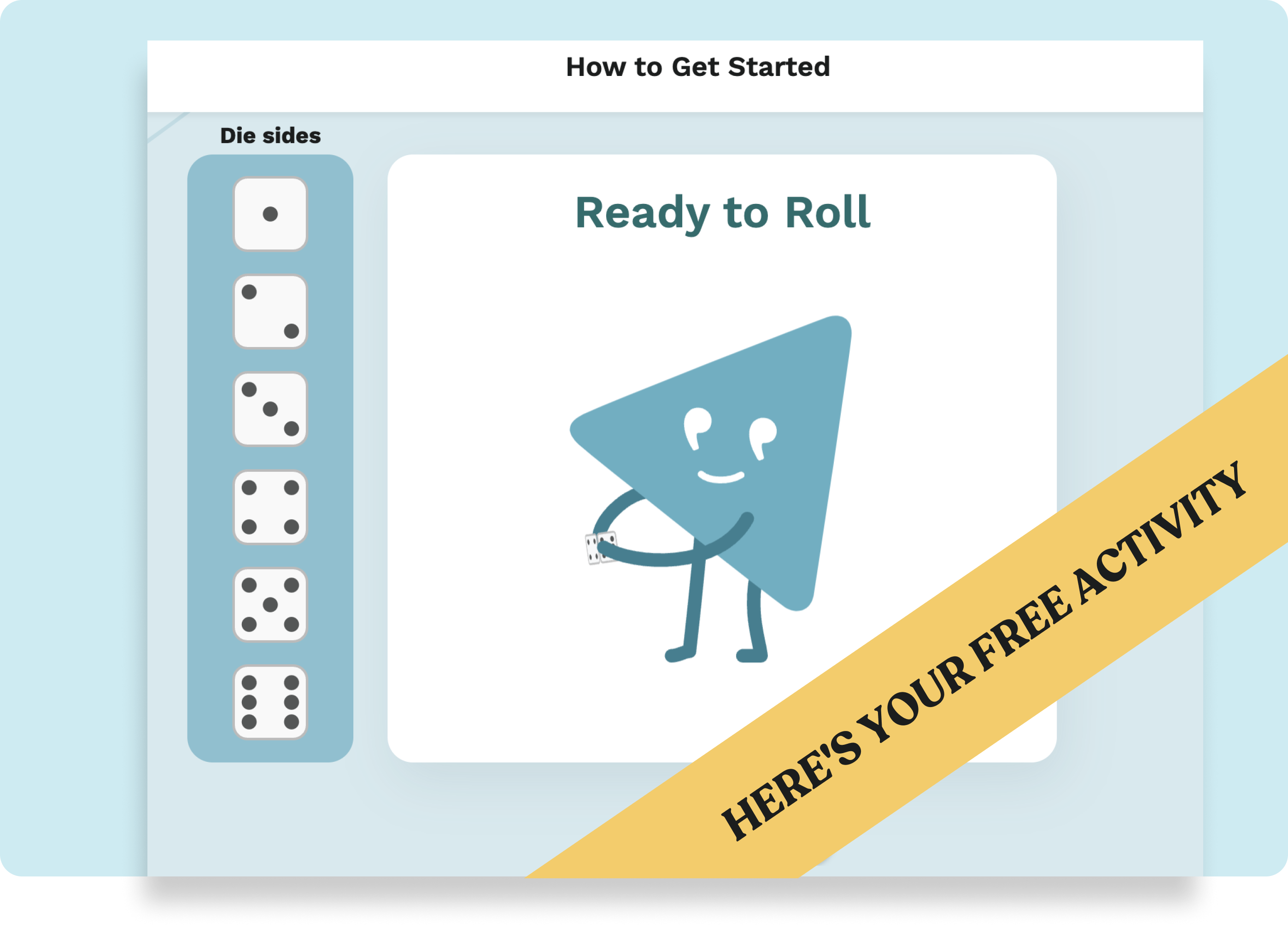 task initiation interactive activity: task initiation dice roller