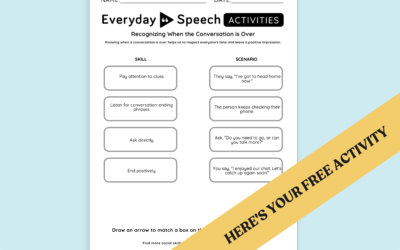 Elementary Conversation Skills Lesson: Knowing When a Conversation is Over