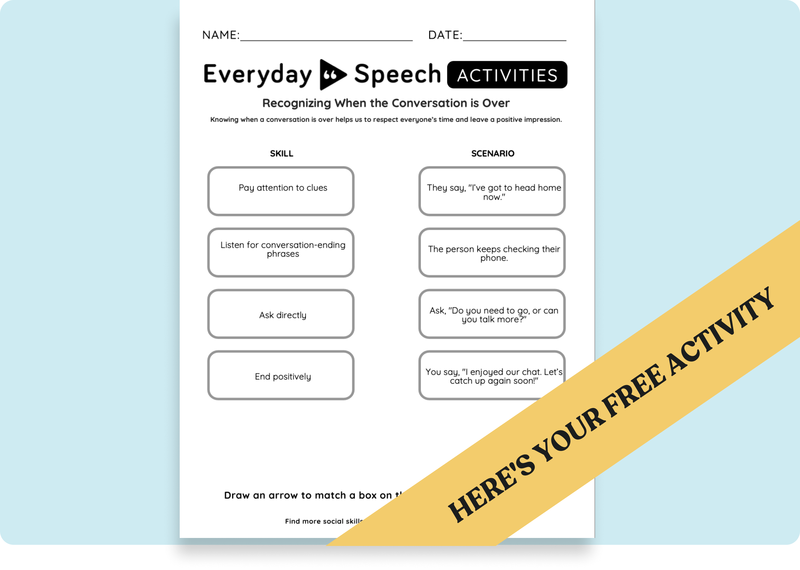 Elementary Conversation Skills Lesson: Knowing When a Conversation is Over