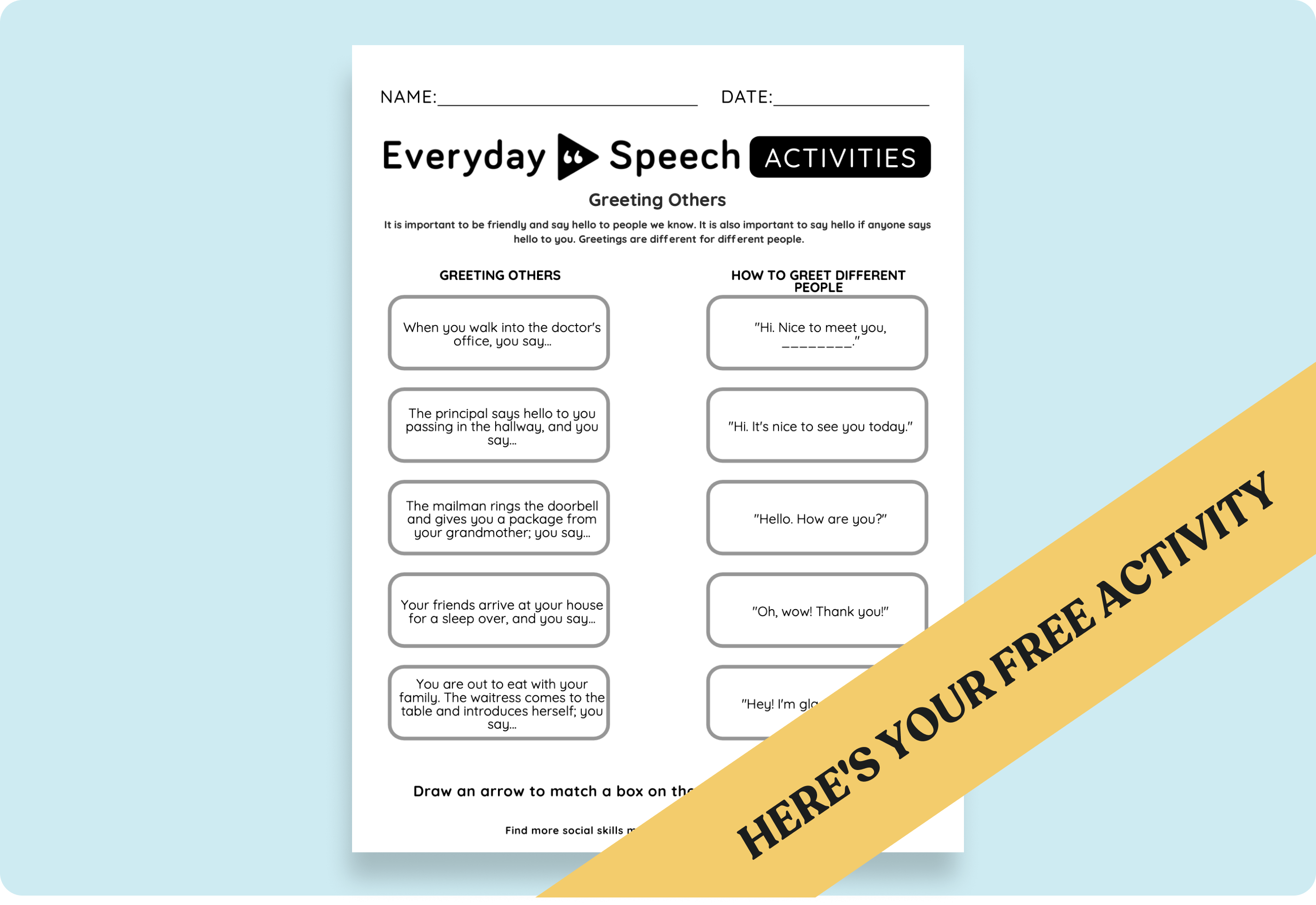 Elementary Conversation Skills Lesson: How to Greet Others