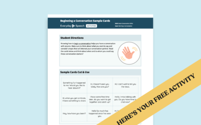 Download Conversation Cards: Free High School Activity for Communication Skills