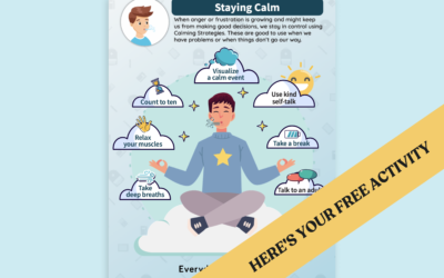 Middle School Staying Calm Goal Poster: Visual Tool for Self-Regulation