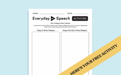 Elementary School Showing Respect Activity: How to Respect Others’ Opinions