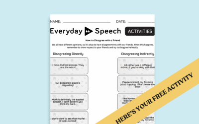 Middle School Showing Respect Activity: How to Disagree with a Friend