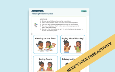 Pre-K & Kindergarten Classroom Routine Lesson Plan: Free Keeping Personal Space