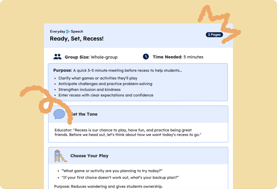 Ready, Set, Recess! Guide