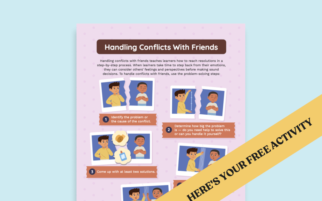 Middle School Friendship Skills Poster: Handling Conflicts With Friends