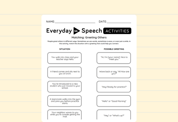 Social Skills Activities