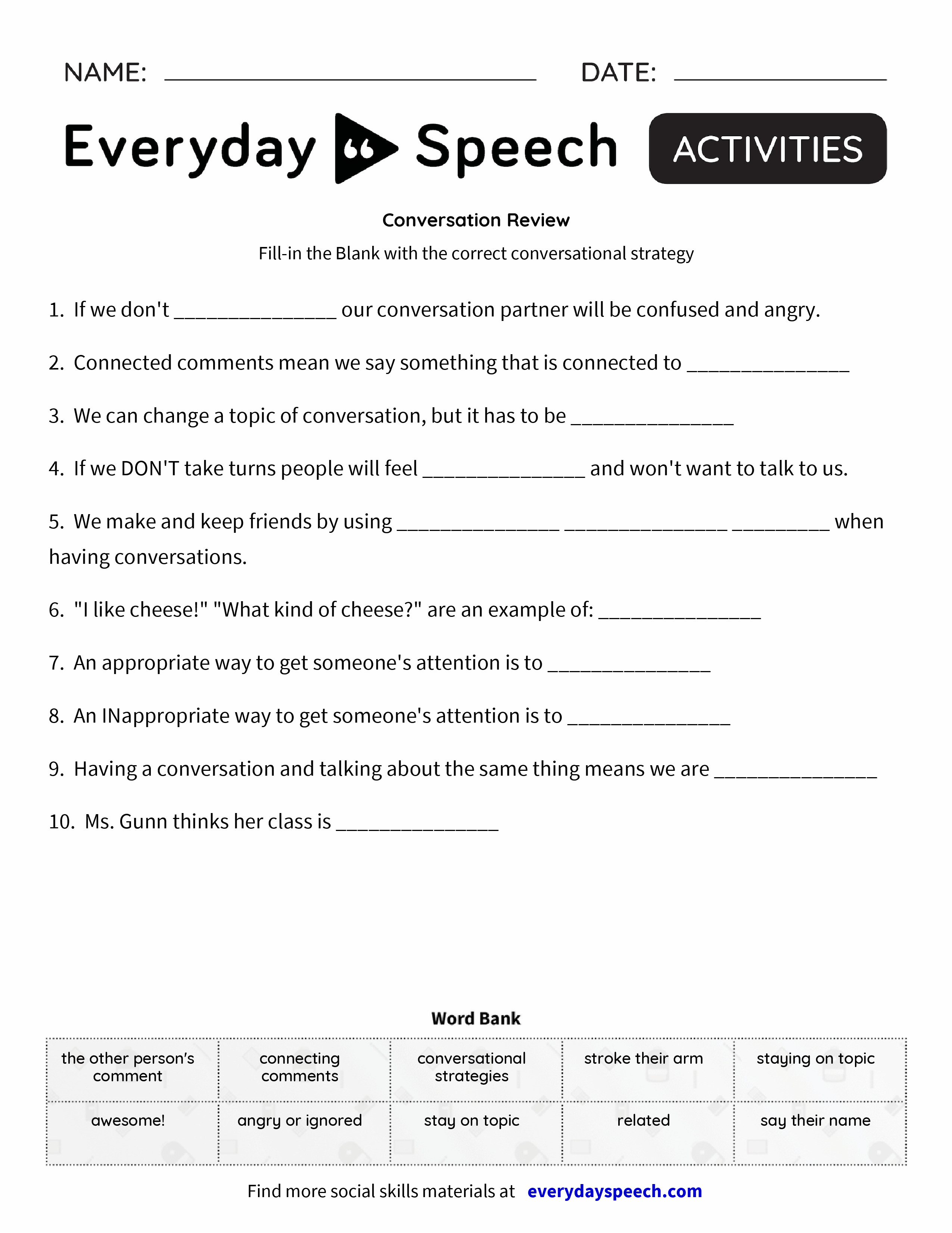 Conversation Review Everyday Speech Everyday Speech