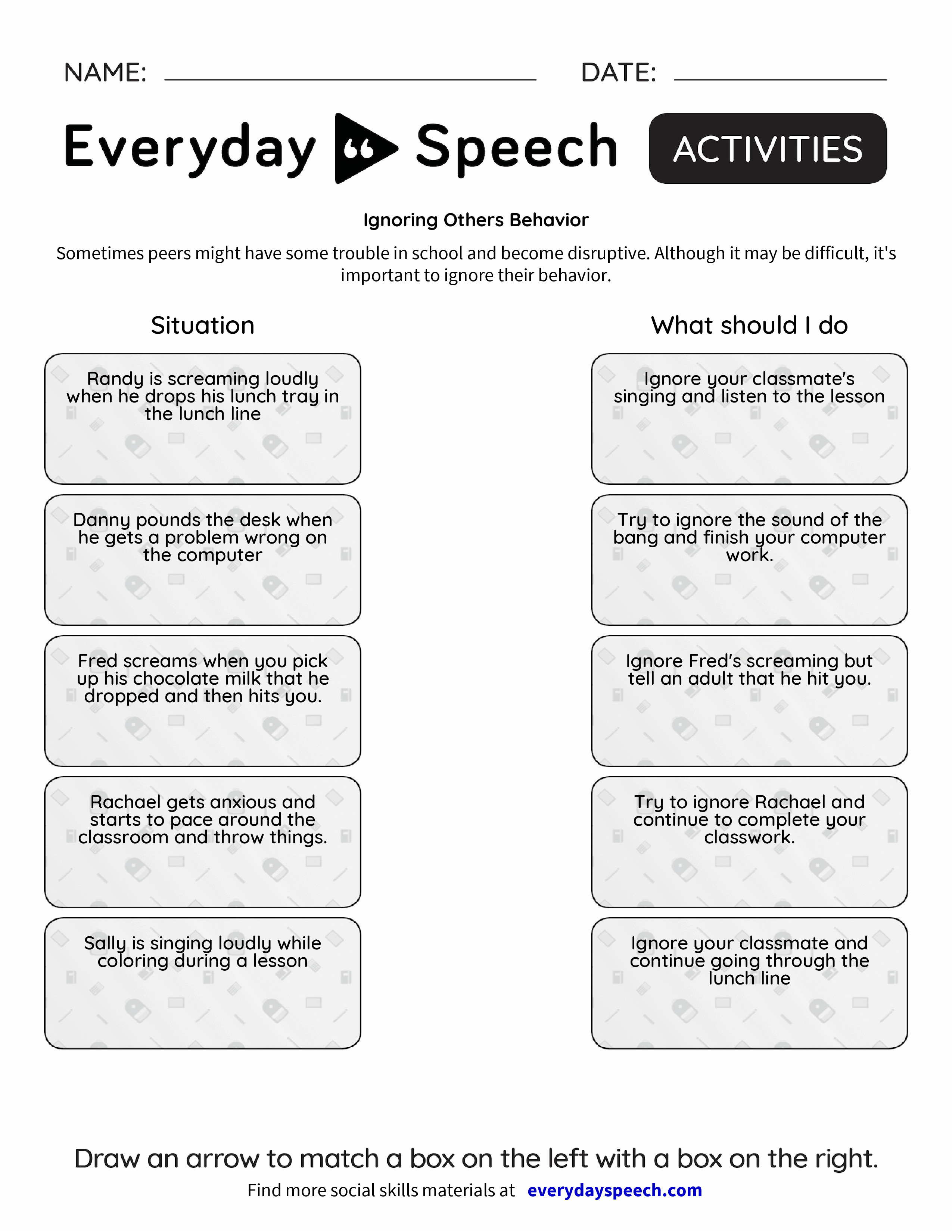 Ignoring Others Behavior Everyday Speech Everyday Speech