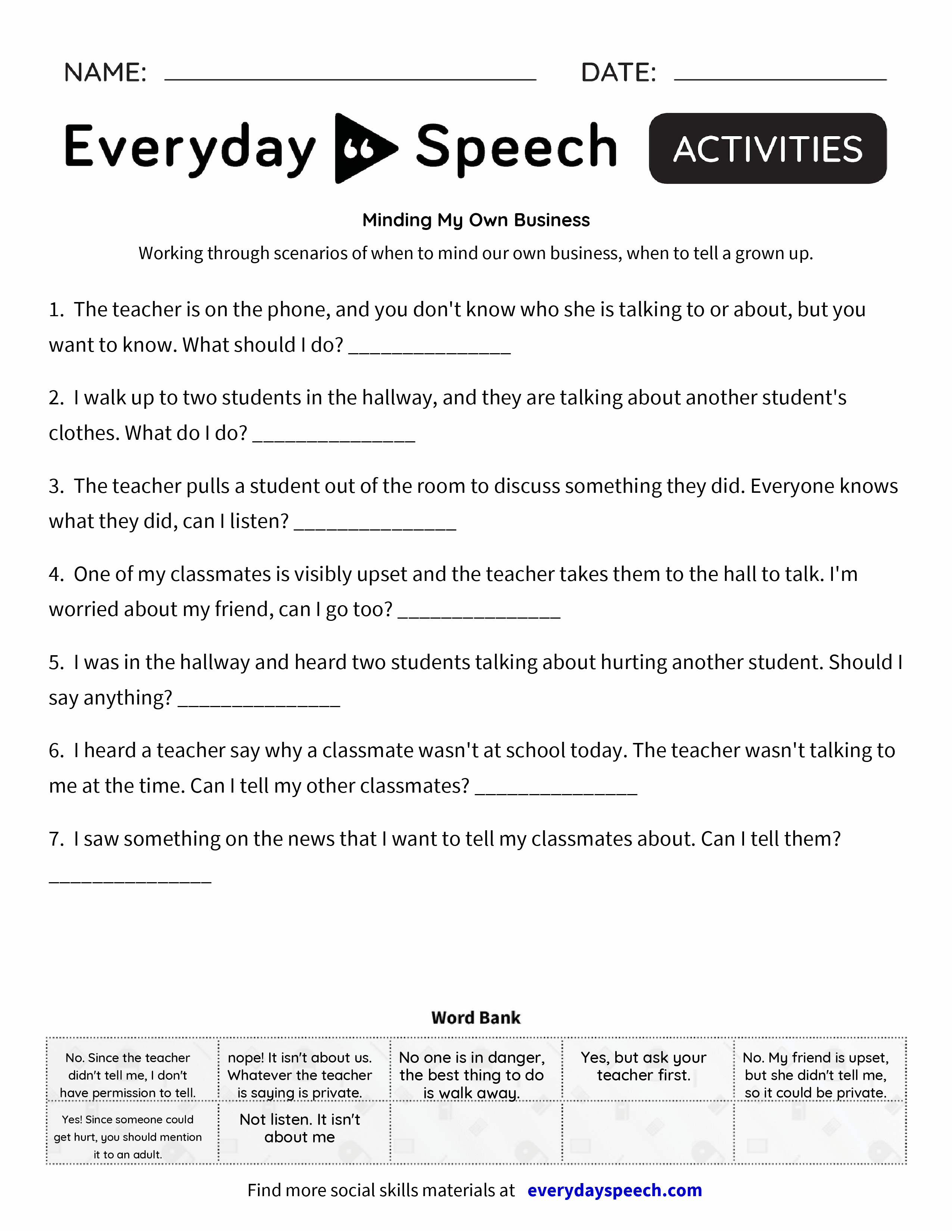 Minding My Own Business Everyday Speech Everyday Speech Minding my own business everyday speech everyday speech