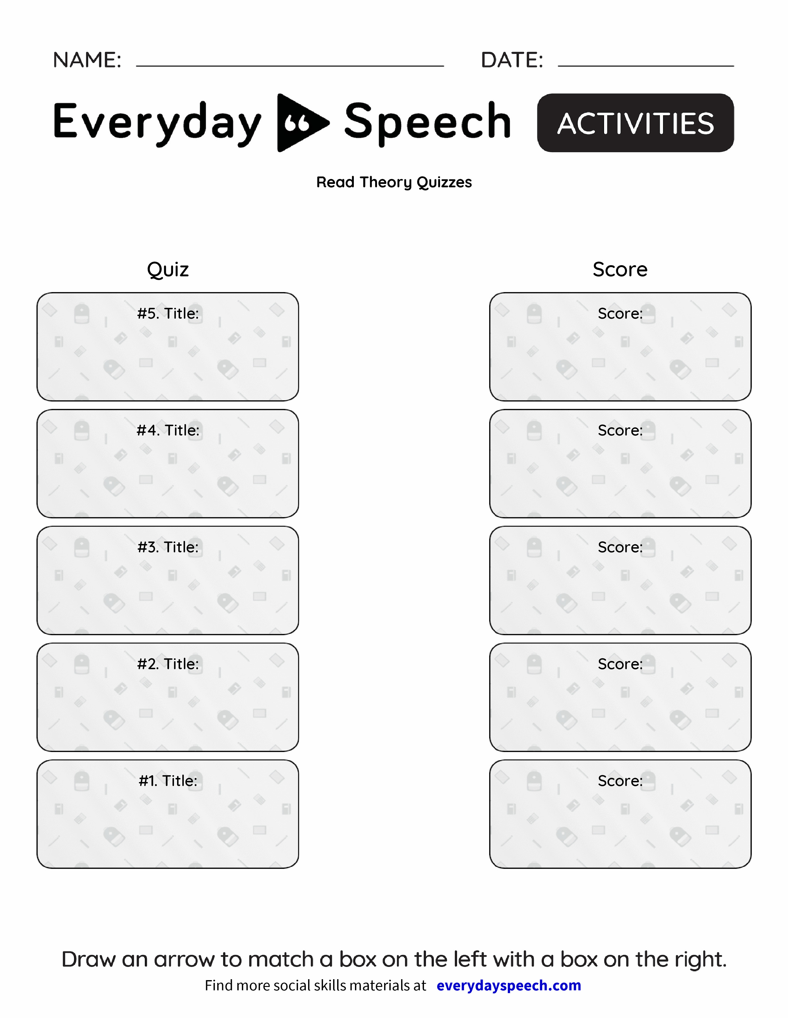 Read Theory Quizzes Everyday Speech Everyday Speech Read Theory Quizzes Everyday Speech Everyday Speech