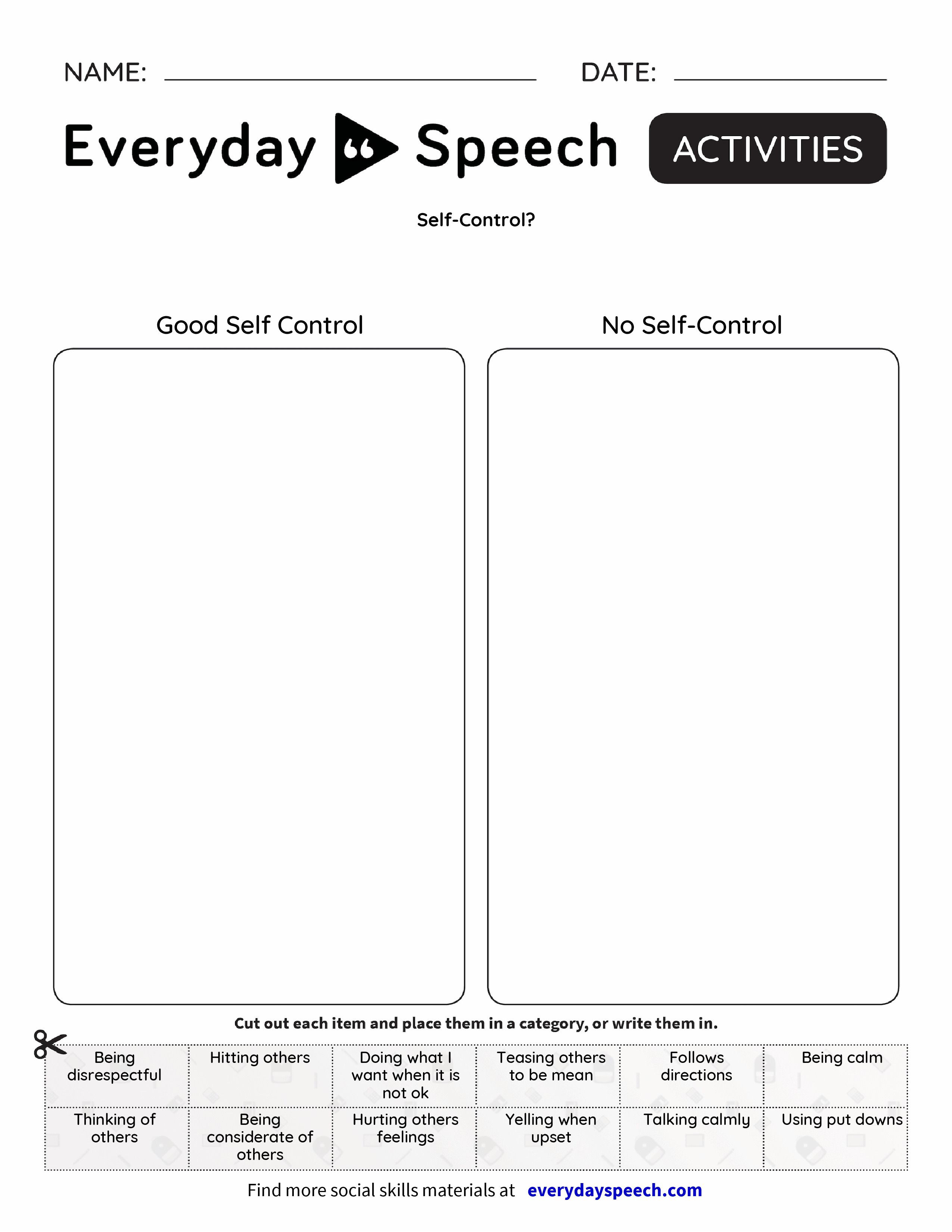 SelfControl? Everyday Speech Everyday Speech