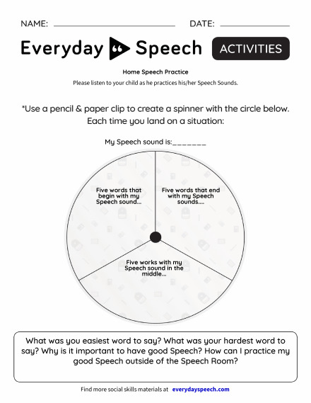 Home Speech Practice