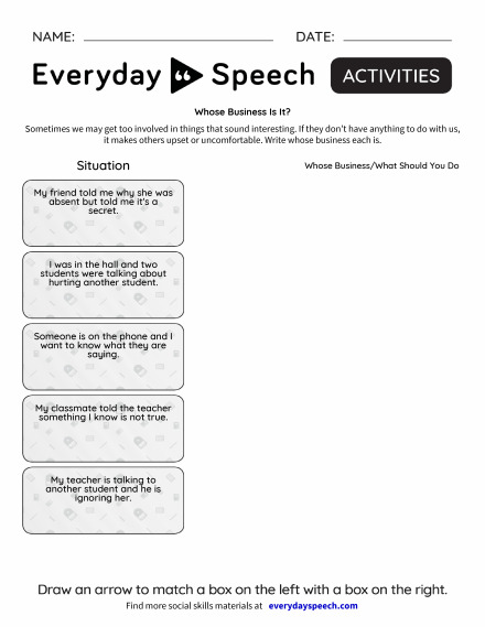 Whose Phone Is This Worksheet